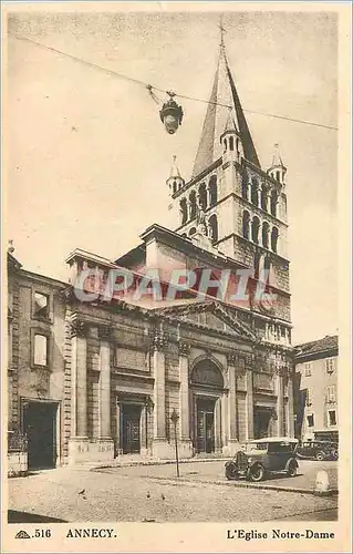 Ansichtskarte AK Annecy l eglise notre dame Automobile