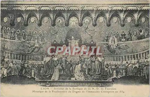 Cartes postales Lyon interieur de la basilique de n d de fourviere