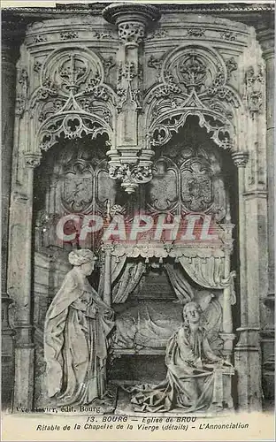 Ansichtskarte AK 13 bourg eglise de brou retable de la chapelle de la vierge (details) l annonciation