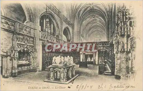 Cartes postales Eglise de brou le choeur