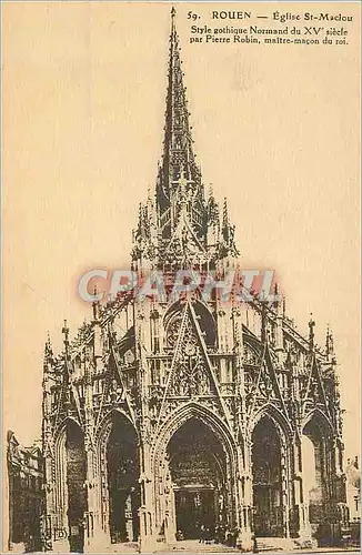 Cartes postales 59 rouen eglise st maclou style gothique normand du xv siecle