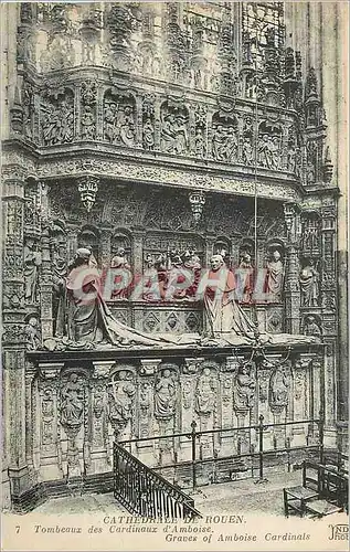 Cartes postales Cathedrale de rouen 7 tombeau des cardinaux d amboise