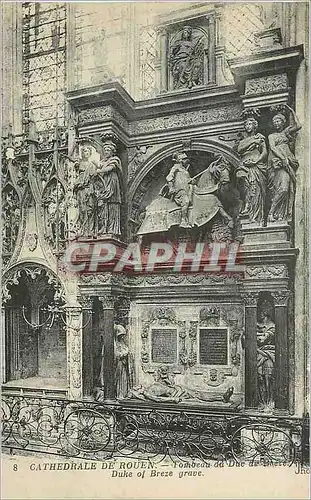 Cartes postales 8 cathedrale de rouen tombeau du duc breze grave