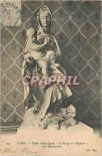 Ansichtskarte AK 234 paris eglise notre dame la vierge et l enfant par bouchardon