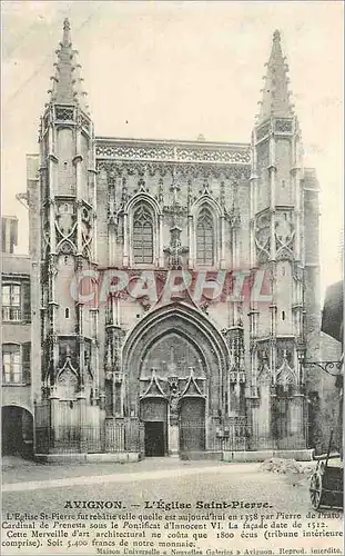 Ansichtskarte AK Avignon l eglise saint pierre