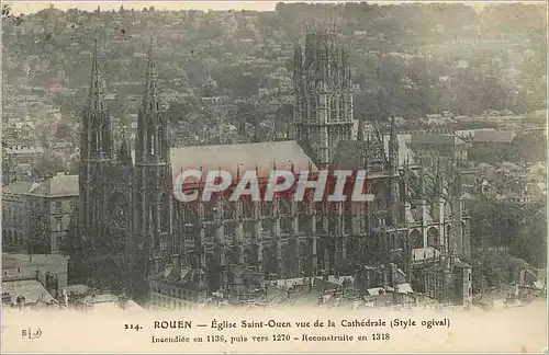 Ansichtskarte AK 214 rouen eglise saint ouen vue de la cathedrale (style ogival)