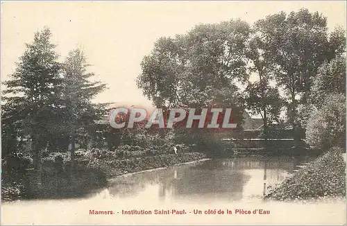 Cartes postales Mamers Institution Saint Paul Un Cote de la Piece d'Eau