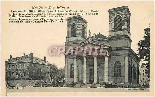 Cartes postales Macon Eglise St Vincent