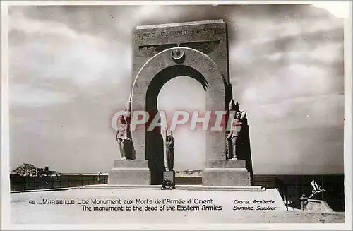 Moderne Karte Marseille Le Monument aux Morts de l'Armee d'Orient