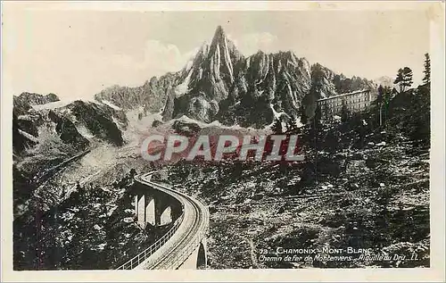 Cartes postales moderne Chamonix Mont Blanc Chemin de fer de Montenvers Aiguille du Dru