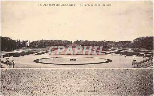 Ansichtskarte AK Chateau de Chantilly Le Parc vu de la Terrasse