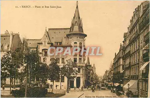 Cartes postales Nancy Place et Rue Saint Jean