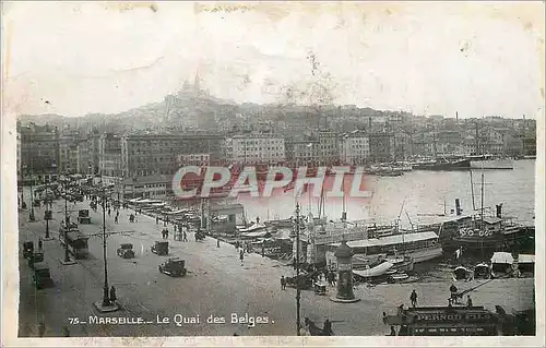 Ansichtskarte AK Marseille Le Quai des Belges Bateaux