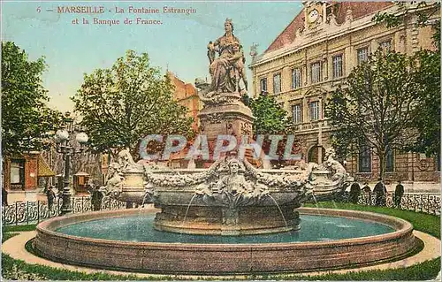 Cartes postales Marseille La Fontaine Estrangin et la Banque de France