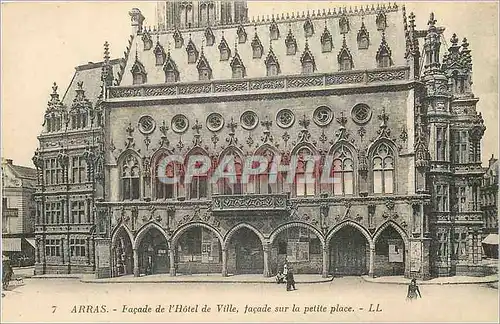 Cartes postales Arras Facade de l'Hotel de Ville facade sur la Petite Place