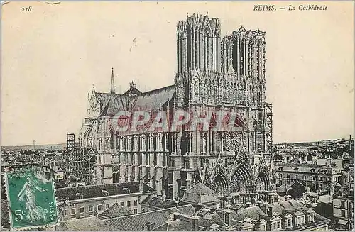 Cartes postales Reims La Cathedrale