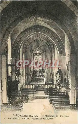 Cartes postales Saint Pompain (D S) Interieur de l'Eglise