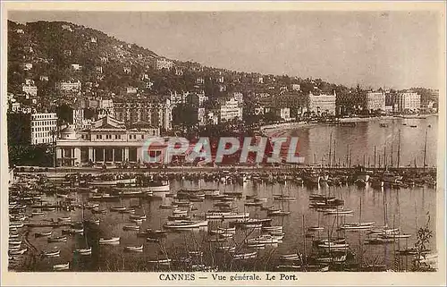 Cartes postales Cannes Vue Generale Le Port Bateaux