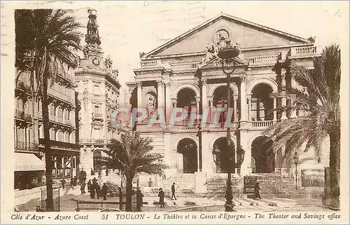 Ansichtskarte AK Toulon Cote d'Azur Le Theatre et la Caisse d'Epargne