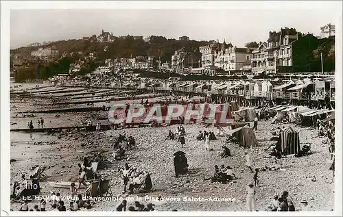 Cartes postales moderne Le Havre Vue d'ensemble de la Plage vers Sainte Adresse