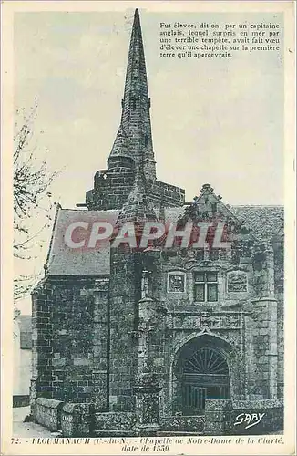 Cartes postales Ploumanach (C du N) Chapelle de Notre Dame de la Clarte