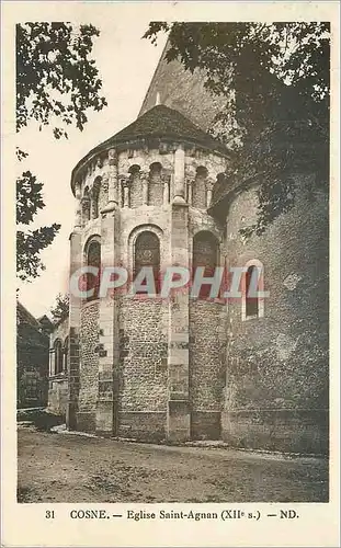 Cartes postales Cosne Eglise Saint Agnan (XIIe S)