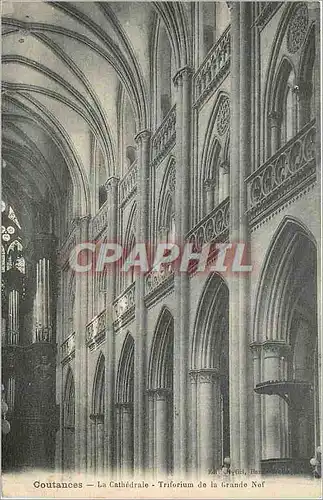 Cartes postales Coutances La Cathedrale Triforium de la Grande Nef Orgue