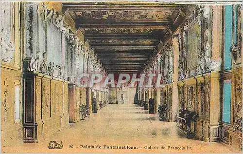 Cartes postales Palais de Fontainebleau Galerie de Francois Ier