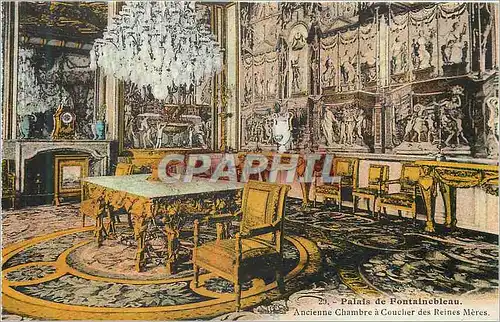 Cartes postales Palais de Fontainebleau Ancienne Chambre a Coucher des Ruines Meres