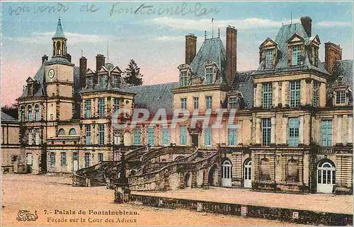Cartes postales Foret de Fontainebleau Facade sur la Cour des Adieux