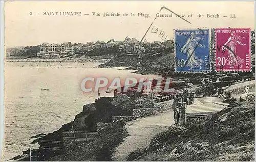 Cartes postales Saint Lunaire Vue Generale de la Plage