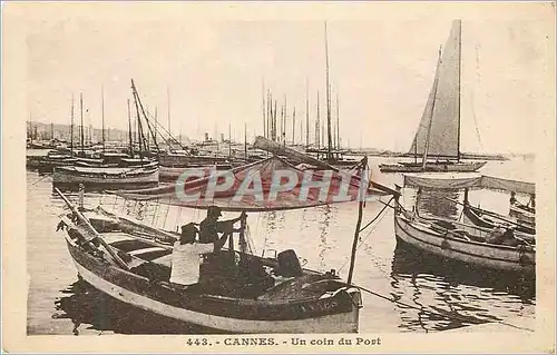 Ansichtskarte AK Cannes Un Coin du Port Bateaux Peche