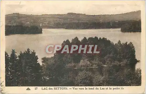 Cartes postales Lac des Settons Vue vers le Fond du Lac et la petite Ile