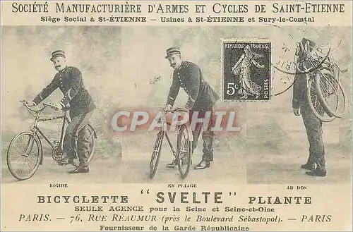 REPRO St Etienne Societe Manufacturiere d'Armes et Cycles Siege Social a St Etienne Veloc Cycle