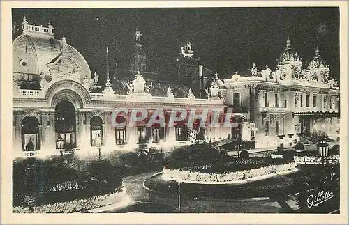 Cartes postales Monte Carlo Cote d'Azur La Nuit Le Casino