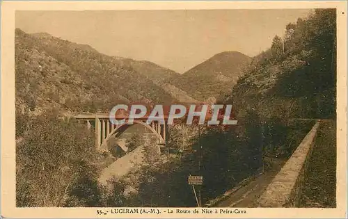 Cartes postales Luceram (A M) La Route de Nice a Peira Cava