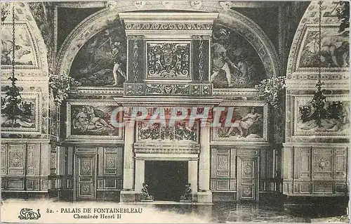 Cartes postales Palais de Fontainebleau Cheminee Henri II