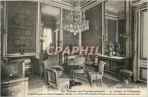 Cartes postales Palais de Fontainebleau Le Cabinet de l'Abdication