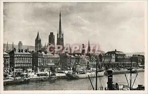 Cartes postales moderne Rouen (Seine Inferieure) Les Quais Bateau