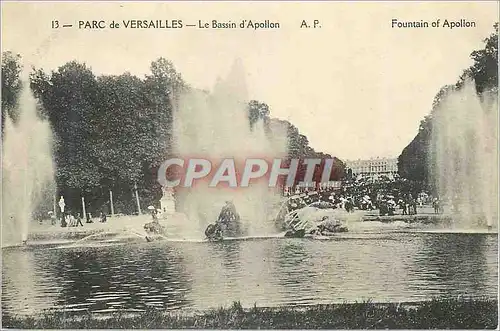 Cartes postales Parc de Versailles Le Bassin d'Apollon