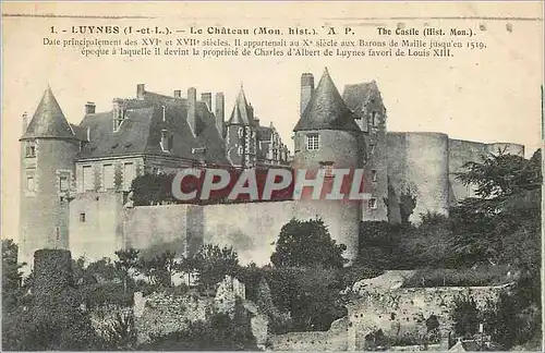 Ansichtskarte AK Luynes (I et L) Le Chateau (Mont Hist)