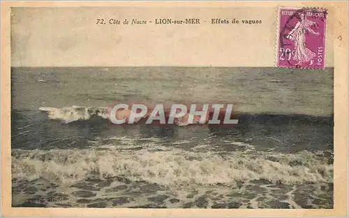Cartes postales Lion sur Mer Cote de Nacre Effets de Vagues