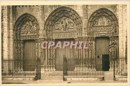 Ansichtskarte AK Chartres (Eure et Loir) Le Grand Portail de la Cathedrale