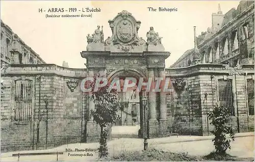 Cartes postales Arras 1919 L'Eveche (Interieur Entierement Detruit)