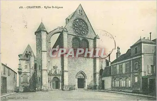 Cartes postales Chartres Eglise St Aignan