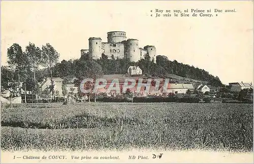 Ansichtskarte AK Chateau de Coucy Vue au Couchant