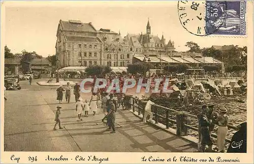 Ansichtskarte AK Arcachon Cote d'Argent Le Casino et le Theatre vus du Promenoir