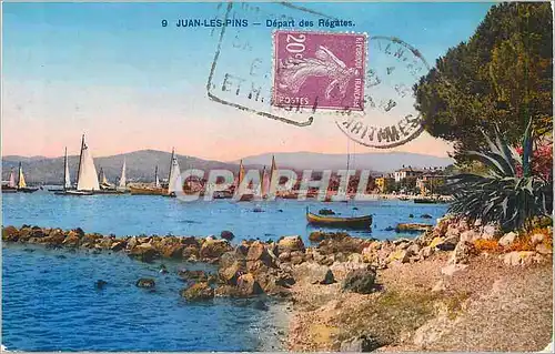 Ansichtskarte AK Juan les Pins Depart des Regates