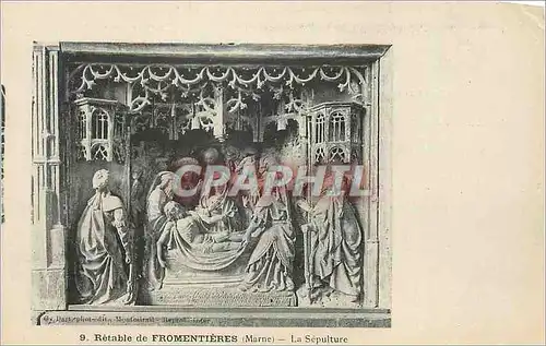 Cartes postales Retable de Fromentieres (Marne) La Sepulture