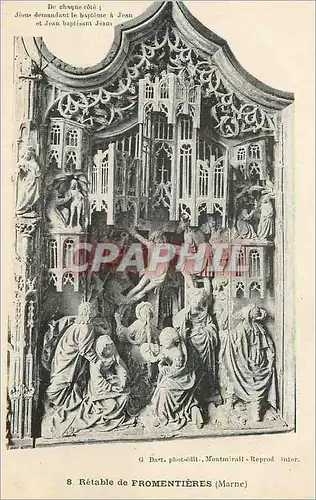 Cartes postales Retable de Fromentieres (Marne)